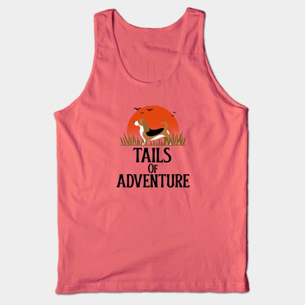 Tails Of Adventure Dog Hiking Beagle Tank Top by flodad